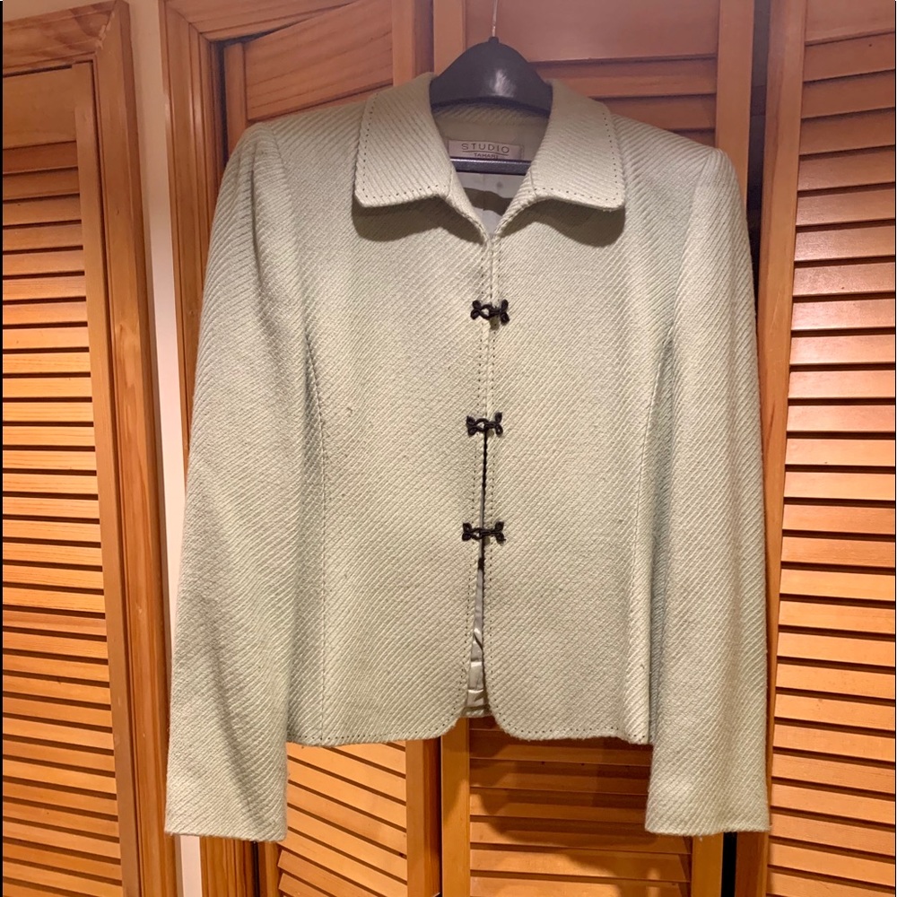 Tahari blazer. Soft seafoam color